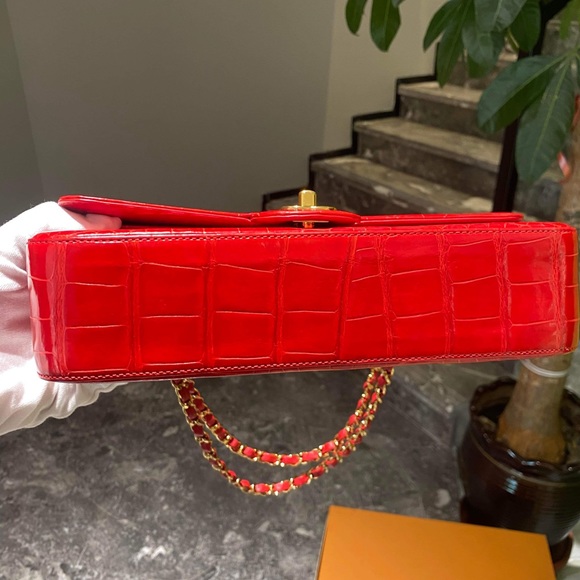 Chanel medium double flap shiny alligator bag - Picture 5 of 14